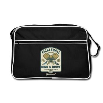 Pickleball Dink And Drive Game On Player - Retro Bag - black/white - Front