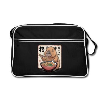 Ramen Capybara Feast - Retro Bag - black/white - Front