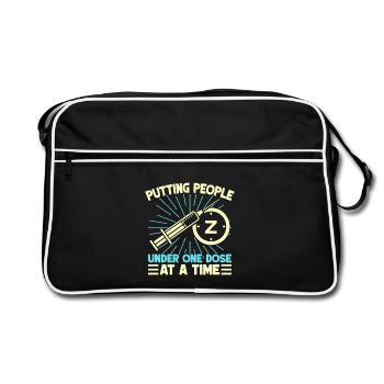 Anesthesiologist Putting People One Dose - Retro Bag - black/white - Front