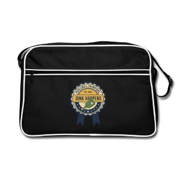 Pickleball Funny Player Dink Happens Champions - Retro Bag - black/white - Front
