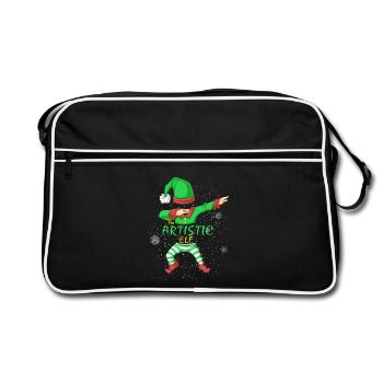 Chemise de Noël de la famille Elf Artiste - Sac Retro - noir/blanc - Devant