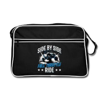 UTV Off Road 4 Wheeler Side by side - Retro Bag - black/white - Front