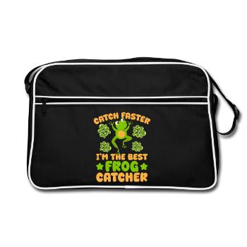 Frog Catcher The Best Frog Catcher Frog - Retro Tasche - Schwarz/Weiß - Vorne