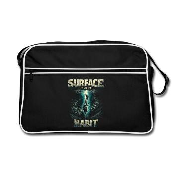 Freediving Freediving Surface Is Just Habit - Retro Bag - black/white - Front