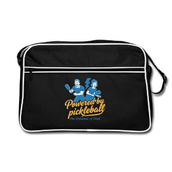 Pickleball angetrieben von Pickleball Die Dynamik von - Retro Tasche - Schwarz/Weiß - Vorne
