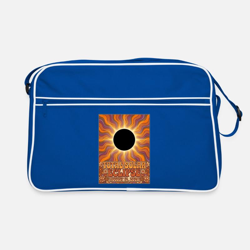 Total Solar Eclipse 2026 Sunburst Poster Retro Bag