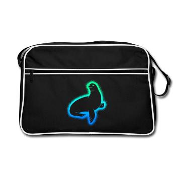 Phoques Hommes Enfants Garçons Phoques - Sac Retro - noir/blanc - Devant