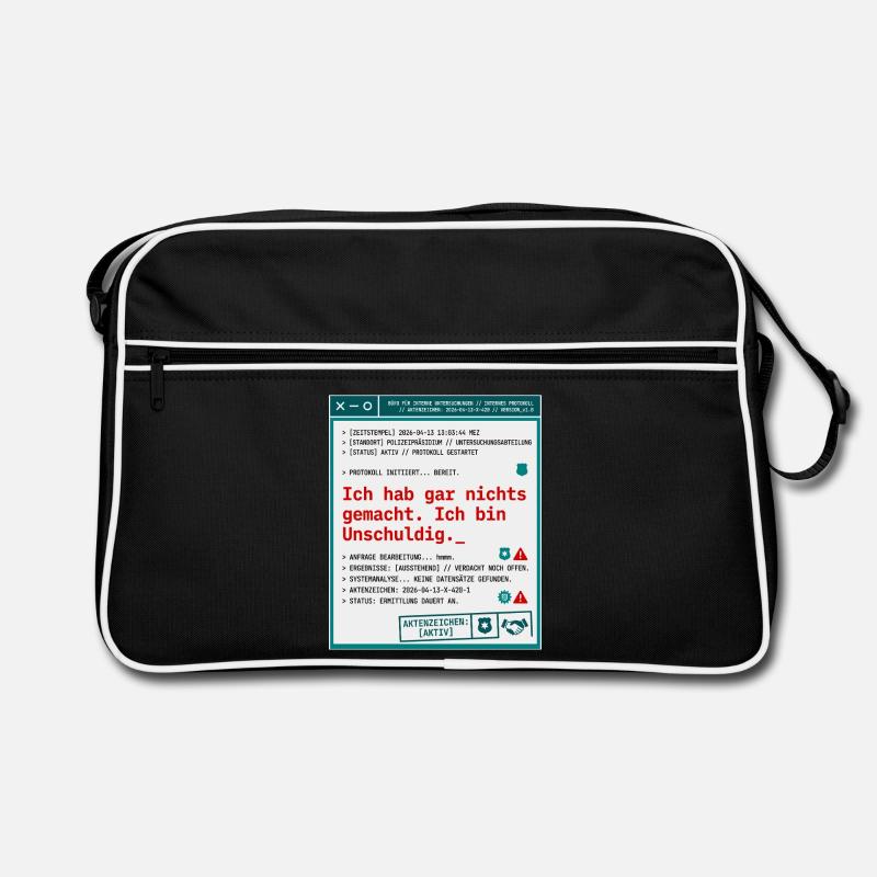 Polizei Protokoll Akte Unschuldig Retro Tasche