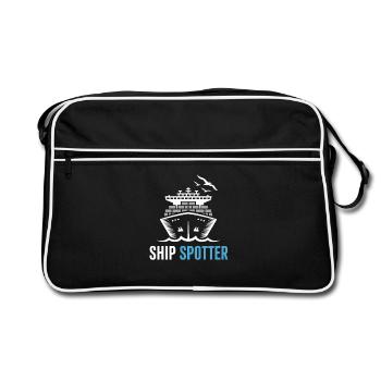 Ship Spotter Passion for Ship Observers - Retro Bag - black/white - Front