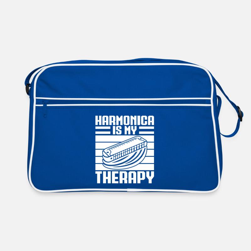 Harmonica Musican Is My Therapy Harmonica Retro Bag