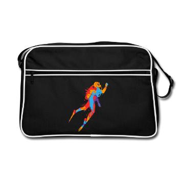 Plongeurs Plongée colorée Enfants Hommes Plongée garçons Plongée - Sac Retro - noir/blanc - Devant