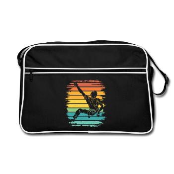 Boulderer Boulder Bouldering - Retro Bag - black/white - Front