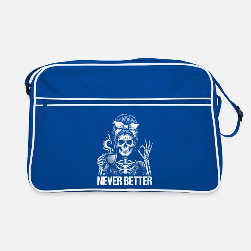 Kaffee, Kaffeetrinker, Kaffeetrinkerin, lustig Retro Tasche