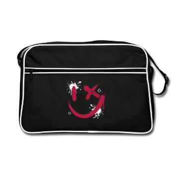 Graffiti Skull Street Art Spray - Retro Bag - black/white - Front