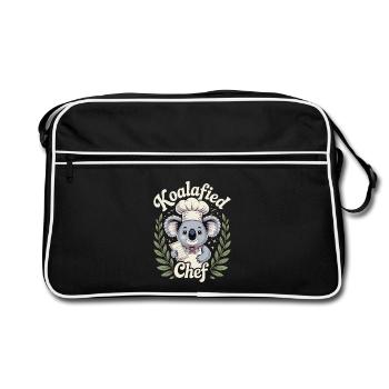 Funny Koalafied Chef Cute Koala Chef - Retro Bag - black/white - Front