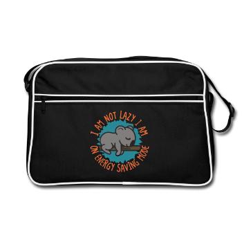 I’m Not Lazy Koala Energy Saving Mode - Retro Bag - black/white - Front
