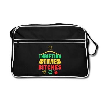 Thrift Shopper Thrifting Time Bitches Thrift Store - Retro Bag - black/white - Front
