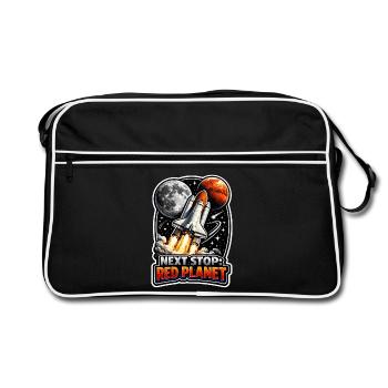 Allons sur Mars. Mission d’exploration de Mars - Sac Retro - noir/blanc - Devant