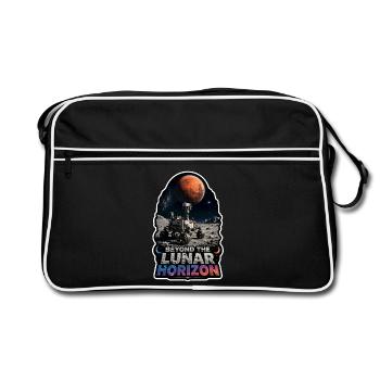 Lass Uns Zum Mars Gehen. Mars-erkundungsmission - Retro Tasche - Schwarz/Weiß - Vorne