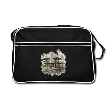Verloren in Dschungel Moderne Villa - Retro Tasche - Schwarz/Weiß - Vorne
