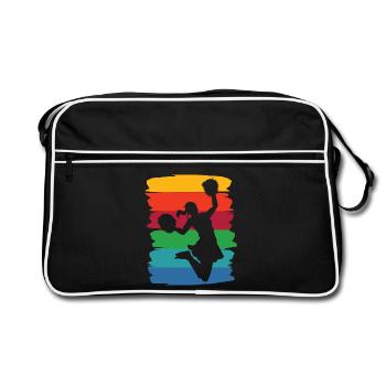 Cheerpom pom girls Mom Cheerleading - Sac Retro - noir/blanc - Devant