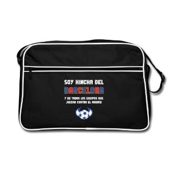 Barcelona Fußballfan - Retro Tasche - Schwarz/Weiß - Vorne