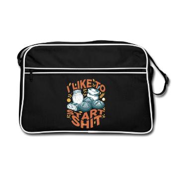 Sourdough Bread Baking I Like To Start Baker Era - Retro Bag - black/white - Front