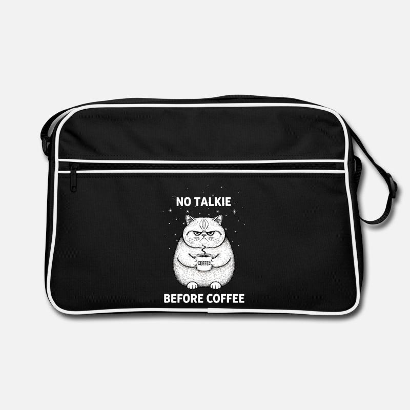 Pas de conversation devant un chat amateur de café Sac Retro