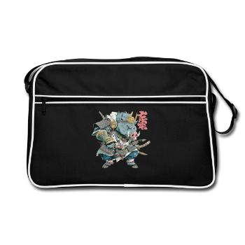 Boar Samurai Armor - Retro Bag - black/white - Front