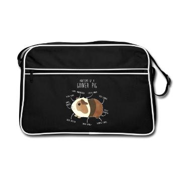 Anatomie des cochons d’Inde - Sac Retro - noir/blanc - Devant