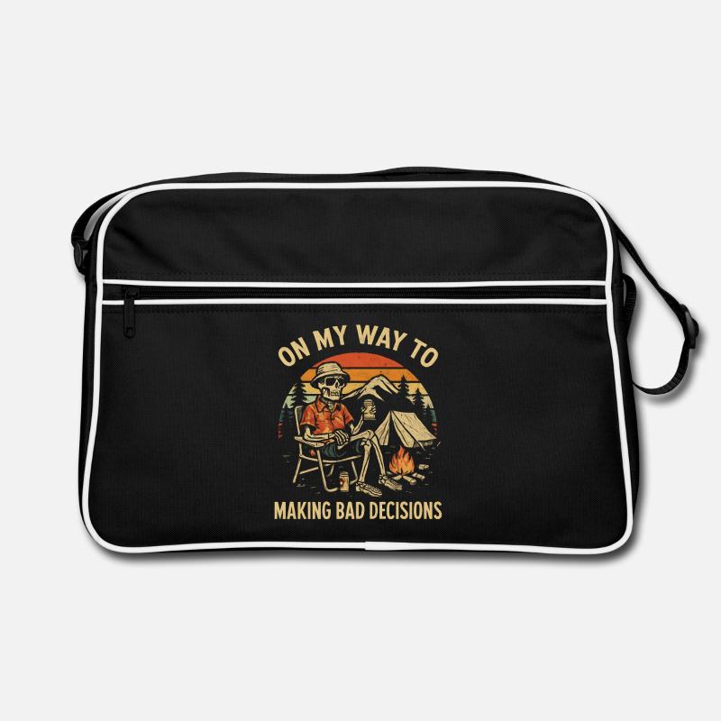 Camping Humor On My Way To Making Bad Decisions  Retro Tasche