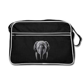 Tête d’éléphant - Sac Retro - noir/blanc - Devant