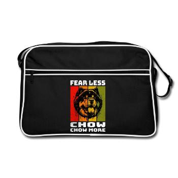 Chow Chow Chowchow - Retro Tasche - Schwarz/Weiß - Vorne