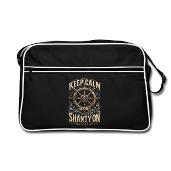 Chœur de bidons Chansons de mer Restez calmes et continuez - Sac Retro - noir/blanc - Devant