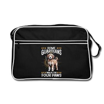 Goldendoodle Dog Breed - Retro Tasche - Schwarz/Weiß - Vorne