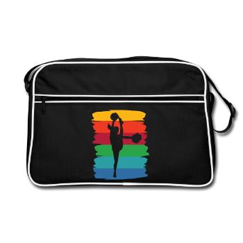 Cheerleader Cheer Mom Cheerleading - Retro Bag - black/white - Front