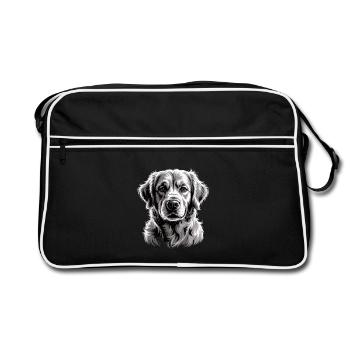 Labrador - Retro Tasche - Schwarz/Weiß - Vorne