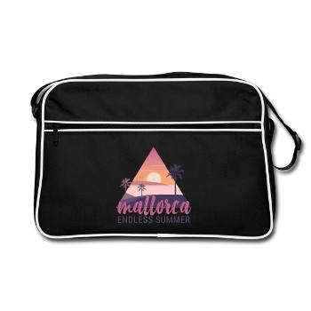 Mallorca Endless Summer Sunset - Retro Tasche - Schwarz/Weiß - Vorne