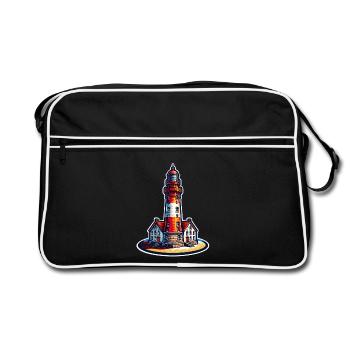 lighthouse - Retro Bag - black/white - Front