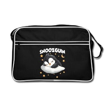 Snoozguin Pingouin Sleepyheads Lève-tard, - Sac Retro - noir/blanc - Devant