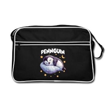 PennguinPenguin Pajamas Penguin Lève-tardier - Sac Retro - noir/blanc - Devant