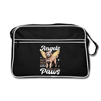 Goldendoodle Dog Breed - Retro Tasche - Schwarz/Weiß - Vorne