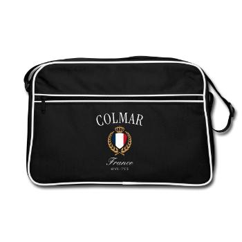 Colmar France Coat of Arms Crown – Travel Souvenir - Retro Bag - black/white - Front