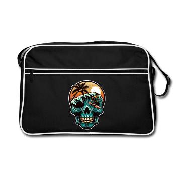 Le Crâne de Surf - Sac Retro - noir/blanc - Devant