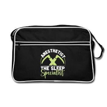 Anesthésiste Le spécialiste du sommeil Anesthésie - Sac Retro - noir/blanc - Devant