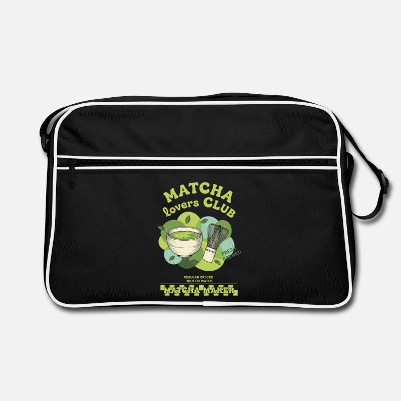 Matcha Lovers Club Fresh Brewed Matcha Maker Tea Retro Tasche