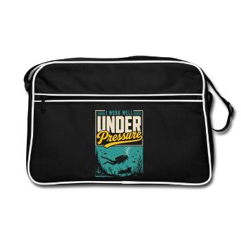 Diver Under Pressure Diving Shirt - Retro Bag - black/white - Front