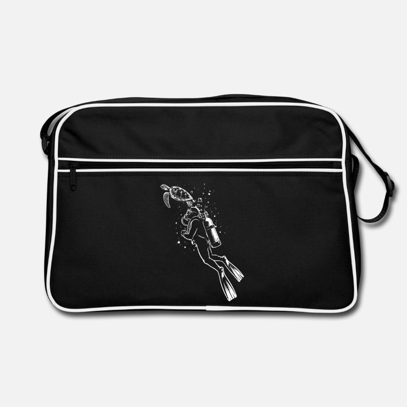 Chemise de plongée Plongée Tortue Plongée - Sac Retro - noir/blanc