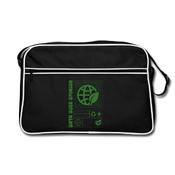 Ecologist Ecology Data Over Opinion - Retro Bag - black/white - Front