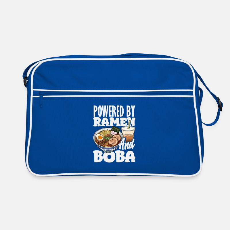 Powered by Ramen and Boba Bubble Tea Retro Bag